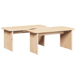 vidaXL Masă de cafea 2 pcs Natural 100 x 69 x 35.5 cm vidaXL Masă de cafea 2 pcs Natural 100 x 69 x 35.5 cm