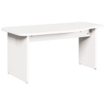 vidaXL Masă de cafea 2 pcs Alb 100 x 69 x 35.5 cm Lemn de brad solid