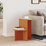 vidaXL Masă laterală Maro ceruit 50 x 40 x 50 cm Lemn masiv de pin vidaXL Masă laterală Maro ceruit 50 x 40 x 50 cm Lemn masiv de pin