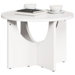 vidaXL Masă de cafea Alb 50 x 50 x 35 cm Lemn de brad solid