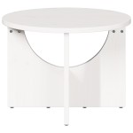 vidaXL Masă de cafea Alb 50 x 50 x 35 cm Lemn de brad solid
