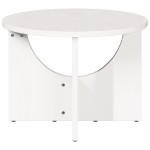 vidaXL Masă de cafea Alb 50 x 50 x 35 cm Lemn de brad solid