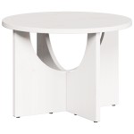 vidaXL Masă de cafea Alb 50 x 50 x 35 cm Lemn de brad solid