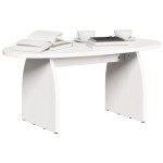 vidaXL Masă de cafea Alb 80 x 40 x 35 cm Lemn de brad solid