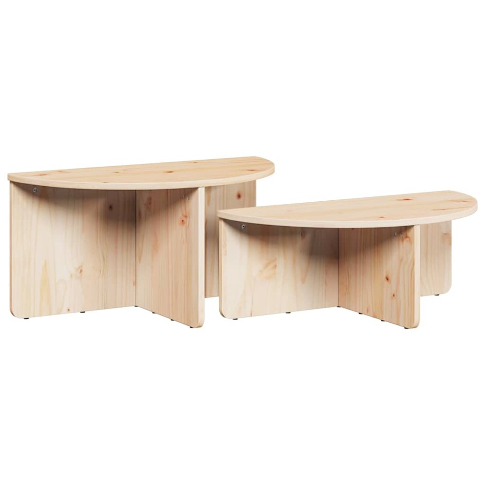 vidaXL Masă de cafea 2 pcs Natural 79 x 39.5 x 40 cm