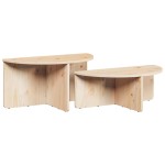 vidaXL Masă de cafea 2 pcs Natural 79 x 39.5 x 40 cm