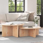vidaXL Masă de cafea 2 pcs Natural 79 x 39.5 x 40 cm