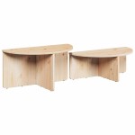 vidaXL Masă de cafea 2 pcs Natural 79 x 39.5 x 40 cm