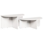 vidaXL Masă de cafea 2 pcs Alb 79 x 39.5 x 40 cm Lemn de brad solid vidaXL Masă de cafea 2 pcs Alb 79 x 39.5 x 40 cm Lemn de brad solid