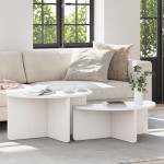 vidaXL Masă de cafea 2 pcs Alb 79 x 39.5 x 40 cm Lemn de brad solid vidaXL Masă de cafea 2 pcs Alb 79 x 39.5 x 40 cm Lemn de brad solid