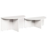 vidaXL Masă de cafea 2 pcs Alb 79 x 39.5 x 40 cm Lemn de brad solid vidaXL Masă de cafea 2 pcs Alb 79 x 39.5 x 40 cm Lemn de brad solid