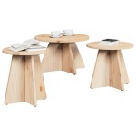 vidaXL Masă de cafea 3 pcs Natural 49 x 49 x 30 cm Lemn de brad solid vidaXL Masă de cafea 3 pcs Natural 49 x 49 x 30 cm Lemn de brad solid