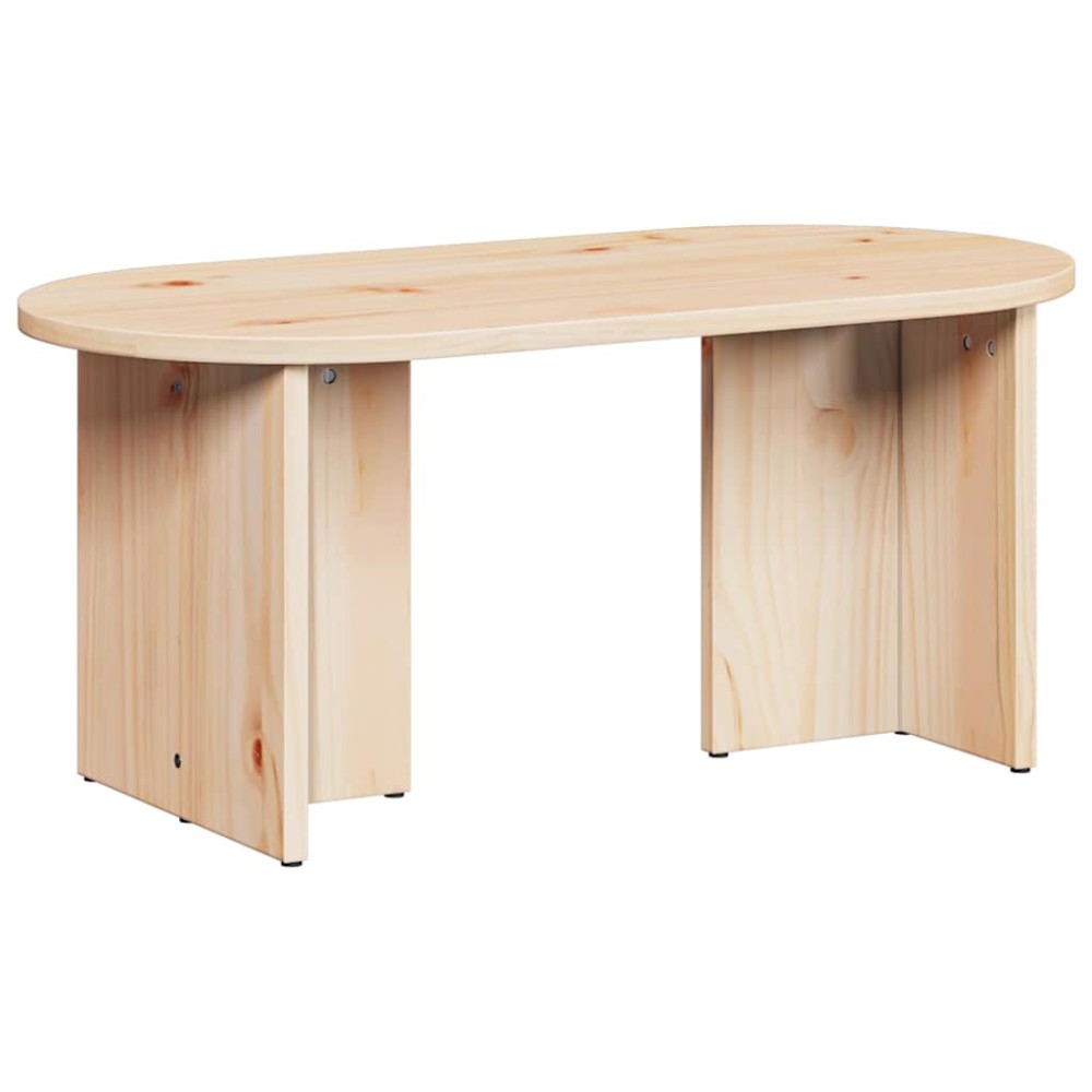 vidaXL Masă de cafea natural 80 x 39.5 x 35 cm Lemn de brad solid
