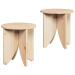 vidaXL Masă de cafea 2 pcs natural 41.5 x 41.5 x 44 cm vidaXL Masă de cafea 2 pcs natural 41.5 x 41.5 x 44 cm