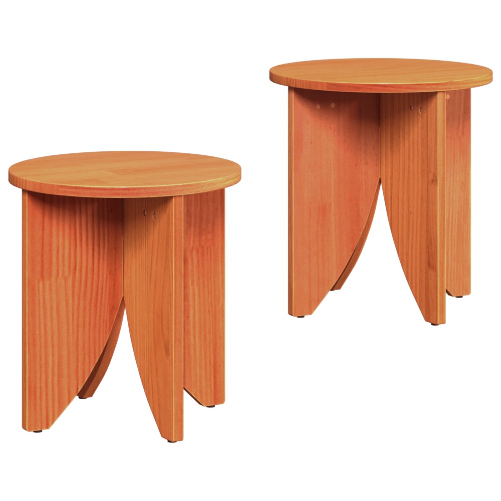 vidaXL Set de măsuțe de cafea 2 pcs Maro ceruit 41.5 x 41.5 x 44 cm
