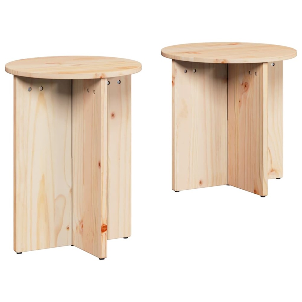 vidaXL Masă de cafea 2 pcs Natural 41.5 x 41.5 x 41 cm