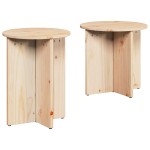 vidaXL Masă de cafea 2 pcs Natural 41.5 x 41.5 x 41 cm