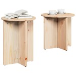 vidaXL Masă de cafea 2 pcs Natural 41.5 x 41.5 x 41 cm