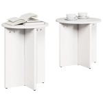 vidaXL Set de măsuțe de cafea 2 pcs Alb 41.5 x 41.5 x 41 cm