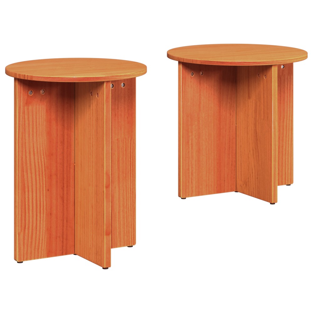vidaXL Set de măsuțe de cafea 2 pcs Maro 41.5 x 41.5 x 41 cm