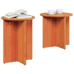 vidaXL Set de măsuțe de cafea 2 pcs Maro 41.5 x 41.5 x 41 cm