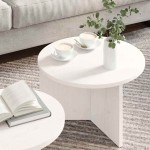 vidaXL Set de măsuțe de cafea 2 pcs Alb 49 x 49 x 28 cm