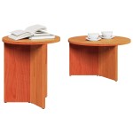 vidaXL Set de măsuțe de cafea 2 pcs Maro ceruit 49 x 49 x 28 cm