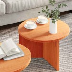 vidaXL Set de măsuțe de cafea 2 pcs Maro ceruit 49 x 49 x 28 cm