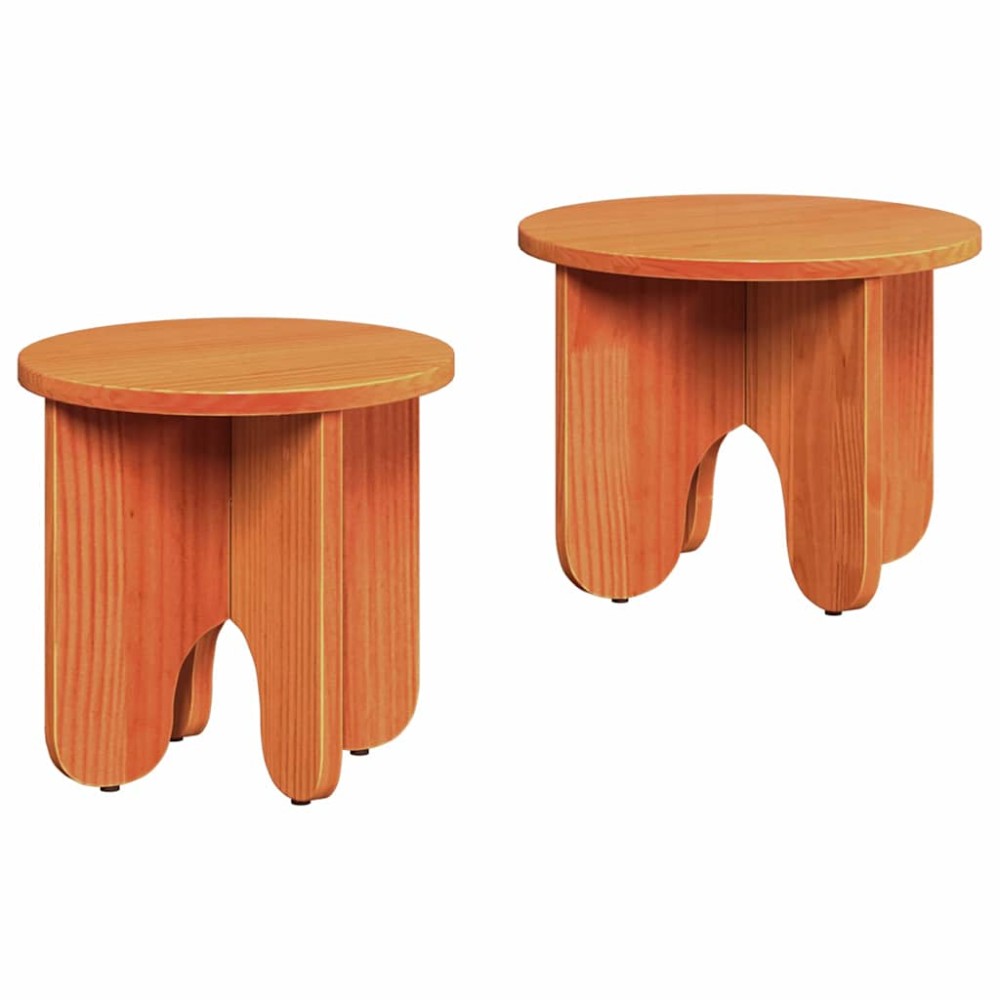 vidaXL Set de măsuțe de cafea 2 pcs Maro ceruit 39.5 x 39.5 x 30 cm