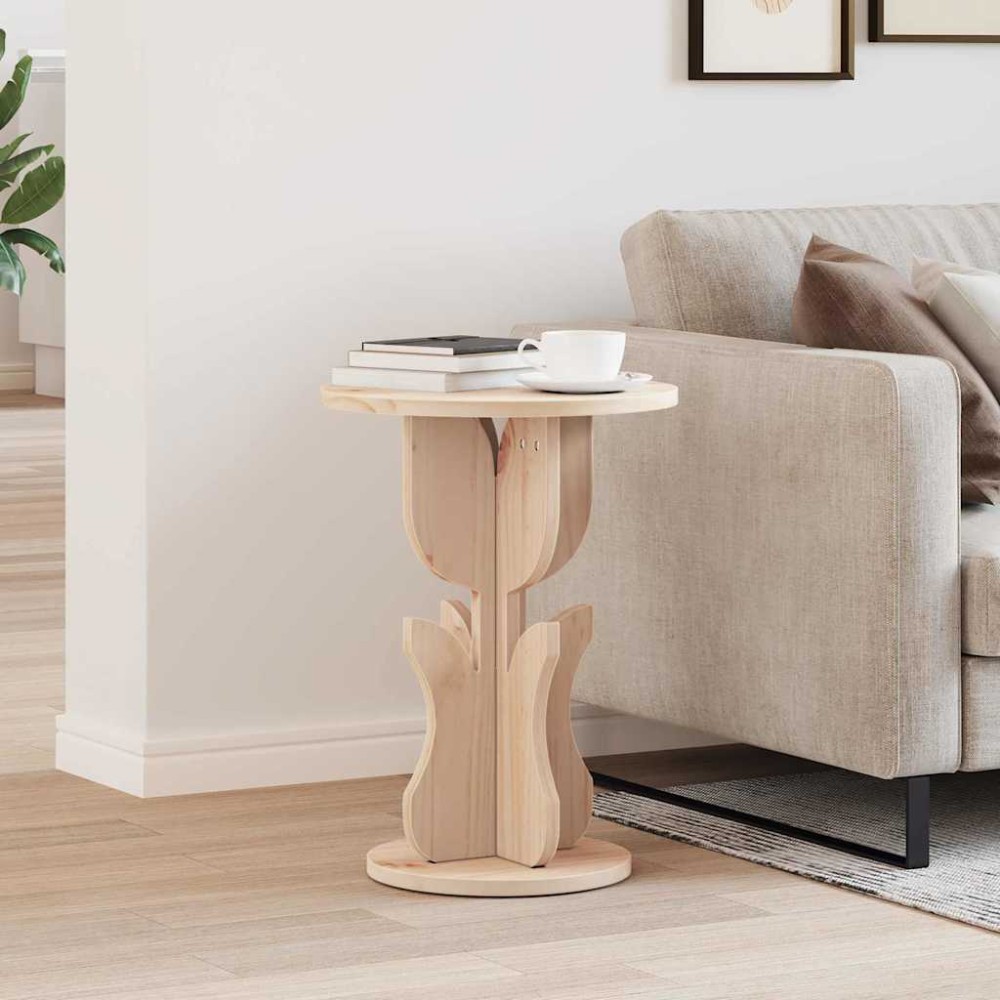 vidaXL Masă laterală natural 39.5 x 39.5 x 53.5 cm Lemn masiv de pin