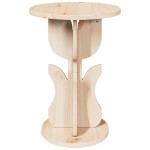 vidaXL Masă laterală natural 39.5 x 39.5 x 53.5 cm Lemn masiv de pin vidaXL Masă laterală natural 39.5 x 39.5 x 53.5 cm Lemn masiv de pin