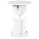 vidaXL Masă de cafea Alb 39,5 x 39,5 x 53,5 cm Lemn masiv de pin