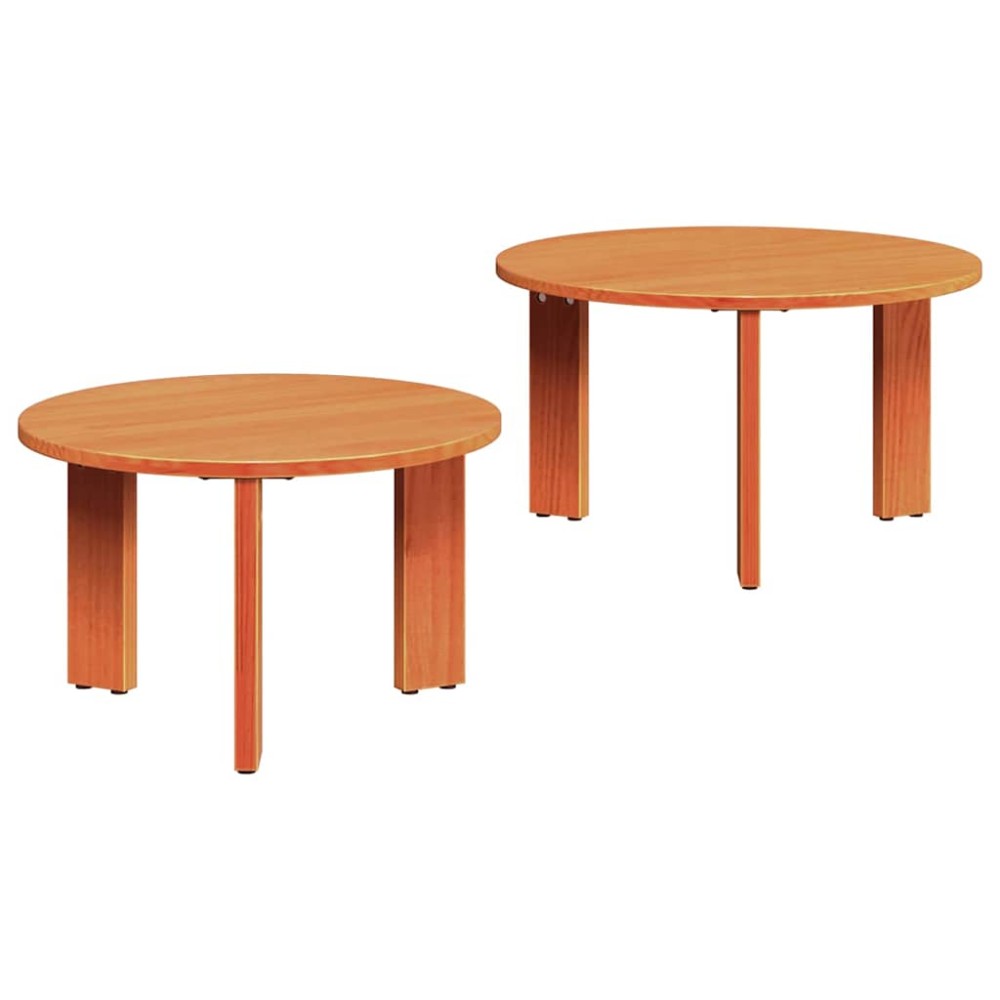 vidaXL Set de măsuțe de cafea 2 pcs Maro ceruit 47.5 x 47.5 x 27 cm