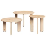 vidaXL Masă de cafea 3 pcs Natural 47.5 x 47.5 x 27 cm vidaXL Masă de cafea 3 pcs Natural 47.5 x 47.5 x 27 cm