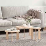 vidaXL Masă de cafea 3 pcs Natural 47.5 x 47.5 x 27 cm vidaXL Masă de cafea 3 pcs Natural 47.5 x 47.5 x 27 cm