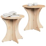 vidaXL Masă de cafea 2 pcs Natural 46 x 46 x 47 cm Lemn de brad solid vidaXL Masă de cafea 2 pcs Natural 46 x 46 x 47 cm Lemn de brad solid