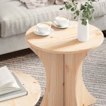 vidaXL Masă de cafea 2 pcs Natural 46 x 46 x 47 cm Lemn de brad solid vidaXL Masă de cafea 2 pcs Natural 46 x 46 x 47 cm Lemn de brad solid