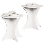 vidaXL Set de măsuțe de cafea 2 pcs Alb 46 x 46 x 47 cm