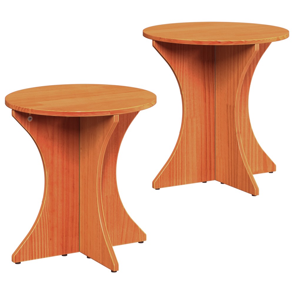 vidaXL Set de măsuțe de cafea 2 pcs Maro 46 x 46 x 47 cm