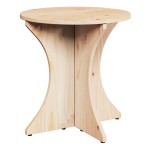 vidaXL Masă de cafea 3 pcs Natural 46 x 46 x 47 cm Lemn de brad solid