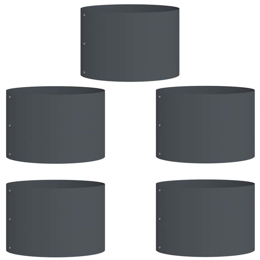 vidaXL Ghivece pentru grădină 5 pcs Antracit 30 x 30 x 20 cm Oțel