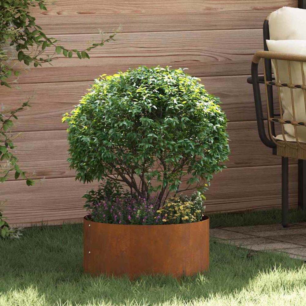 vidaXL Vază pentru Grădină Maro 40 x 40 x 20 cm Oțel corten
