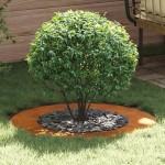vidaXL Inel plat pentru copac Maro Ø50 / 80 cm