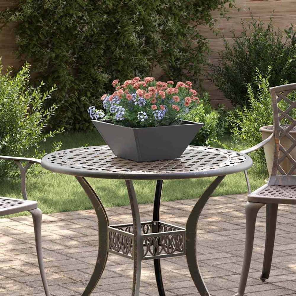 vidaXL Ghiveci de Grădină 5 pcs Negru 35 x 35 x 15 cm Oțel
