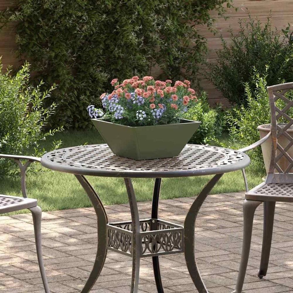 vidaXL Ghiveci de Grădină 5 pcs Olivengrønn 35 x 35 x 15 cm Oțel