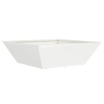 vidaXL Ghiveci de Grădină 5 pcs Alb 50 x 50 x 15 cm Oțel