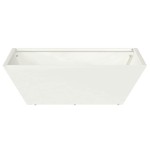 vidaXL Ghiveci de Grădină 5 pcs Alb 50 x 50 x 15 cm Oțel