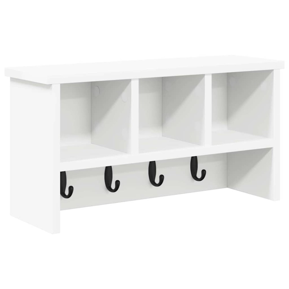 vidaXL Răcător de paltoane montat pe perete Alb 50 x 16 x 26 cm