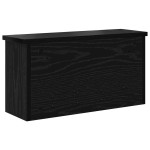 vidaXL Răcător de paltoane montat pe perete cu raft Stejar negru vidaXL Răcător de paltoane montat pe perete cu raft Stejar negru