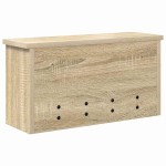 vidaXL Răcător de paltoane montat pe perete cu raft Stejar sonoma vidaXL Răcător de paltoane montat pe perete cu raft Stejar sonoma
